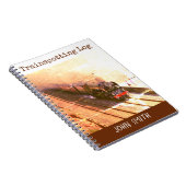 Train log, klassieke stoomloco Tornado, jouw naam Notitieboek (Rechterzijde)