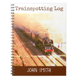 Train log, klassieke stoomloco Tornado, jouw naam Notitieboek