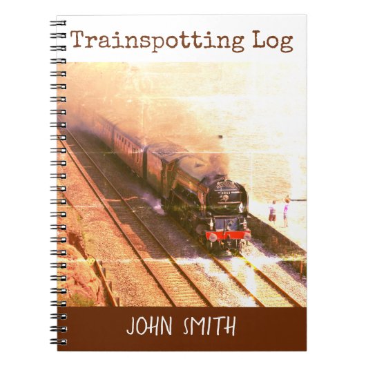 Train log, klassieke stoomloco Tornado, jouw naam Notitieboek (Voorkant)