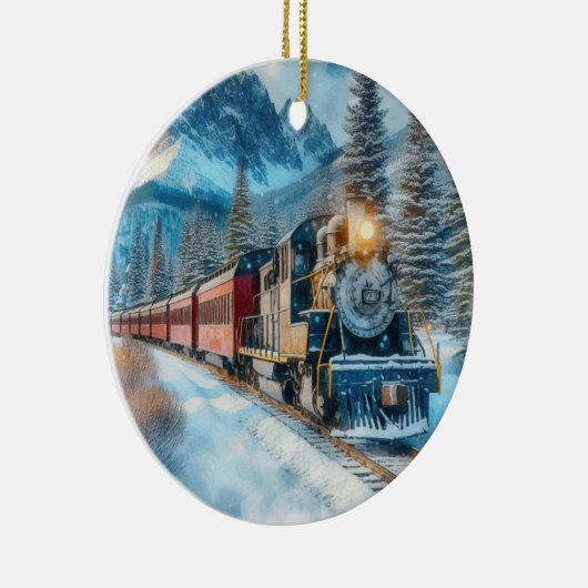 Train Lover Christmas Gift Ornament (Rechts)