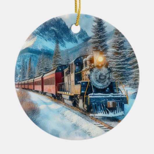 Train Lover Christmas Gift Ornament (Voorkant)