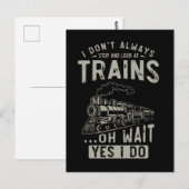 Train Lover Funny Trainspotter Railroad Briefkaart (Voorkant / Achterkant)