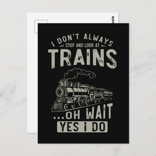 Train Lover Funny Trainspotter Railroad Briefkaart (Voorkant / Achterkant)