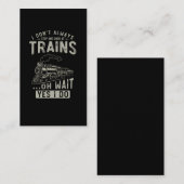 Train Lover Funny Trainspotter Railroad Visitekaartje (Voorkant / Achterkant)