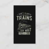 Train Lover Funny Trainspotter Railroad Visitekaartje (Voorkant)
