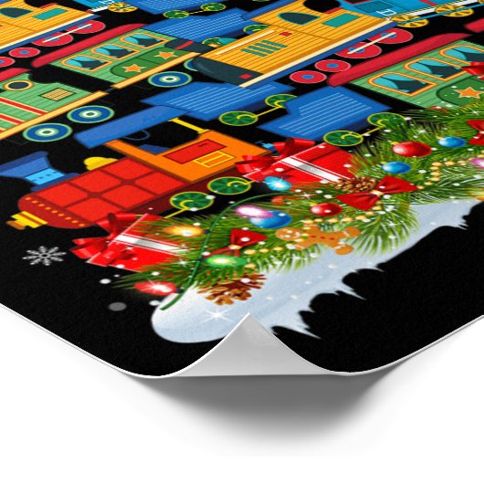 Train Lover Xmas - kerstmantrein Poster (Hoek)