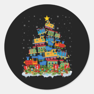 Train Lover Xmas - kerstmantrein Ronde Sticker