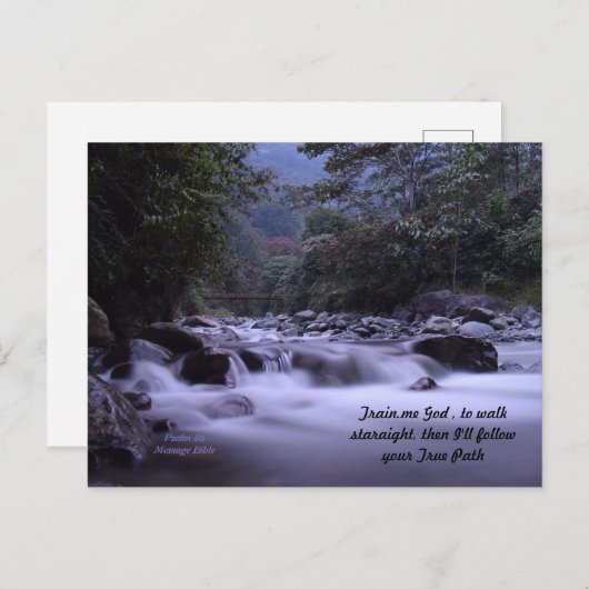 Train me God to Walk Briefkaart Psalm 86 (Voorkant / Achterkant)