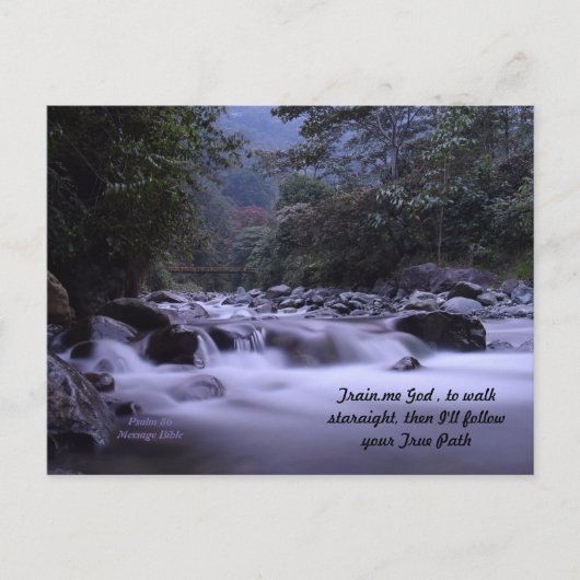 Train me God to Walk Briefkaart Psalm 86 (Voorkant)