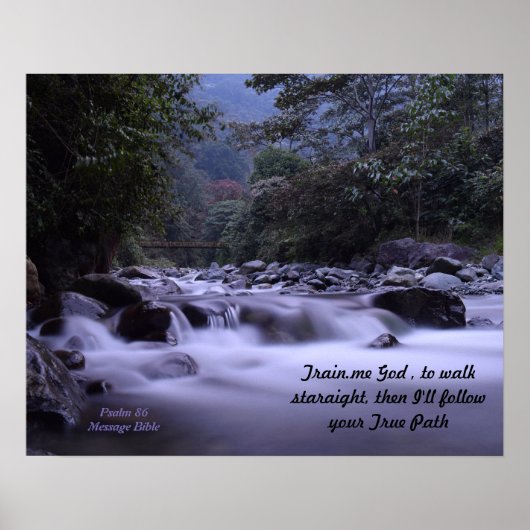 Train me God to Walk Poster Psalm 86 (Voorkant)