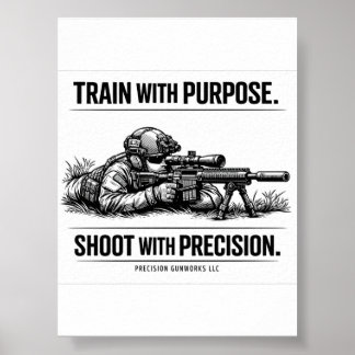Train met Doel Schutter Tee Printbare Download Poster
