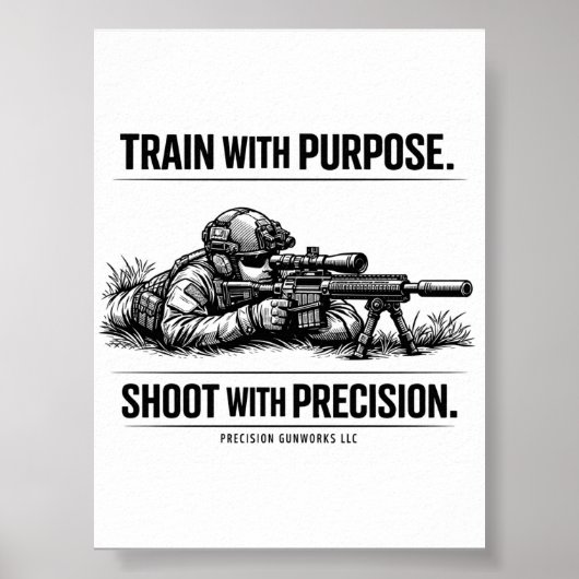 Train met Doel Schutter Tee Printbare Download Poster (Voorkant)