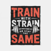 Train met spanning - Fitness Bodybuilding Workout  Fleece Deken (Voorkant)