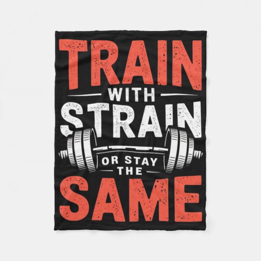 Train met spanning - Fitness Bodybuilding Workout  Fleece Deken (Voorkant)