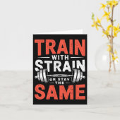 Train met spanning - Fitness Bodybuilding Workout Kaart (Gele Bloem)