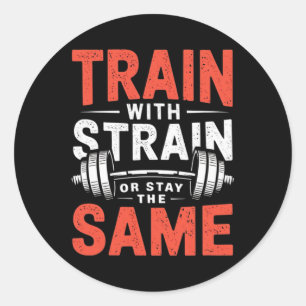 Train met spanning - Fitness Bodybuilding Workout Ronde Sticker