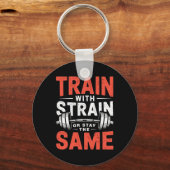 Train met spanning - Fitness Bodybuilding Workout Sleutelhanger (Voorkant)