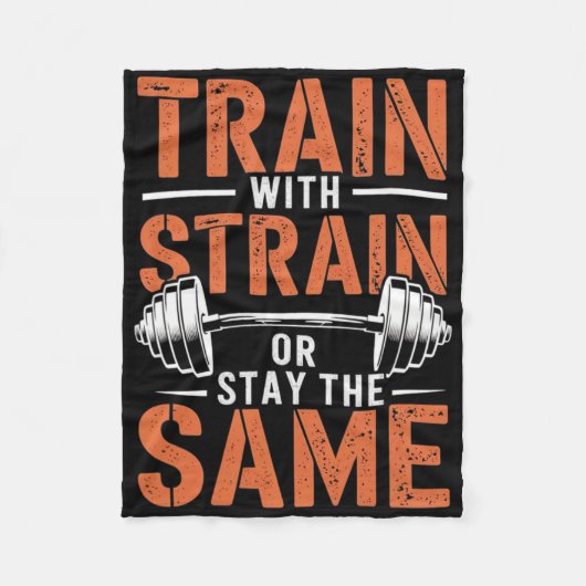 Train met spanning - Fitness Motivatie Gym Muscle Fleece Deken (Voorkant)
