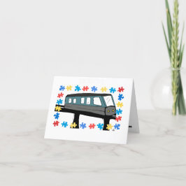 Train Monorail Autisme Asperger Sensorisch Bedankkaart