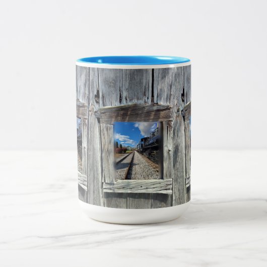 Train Mug Tweekleurige Koffiemok (Center)