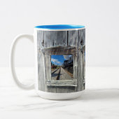 Train Mug Tweekleurige Koffiemok (Links)