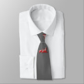 Train Necktie, ontwerp van de trein met rode relië Stropdas (Gebonden)
