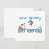Train New Mammie Het is een Jongen Gifts Aankondiging (Voorkant / Achterkant)