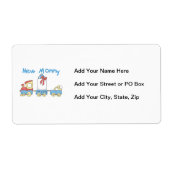 Train New Mammie Het is een Jongen Gifts Etiket (Voorkant)