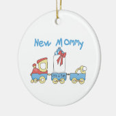 Train New Mammie Het is een Jongen Gifts Keramisch Ornament (Links)