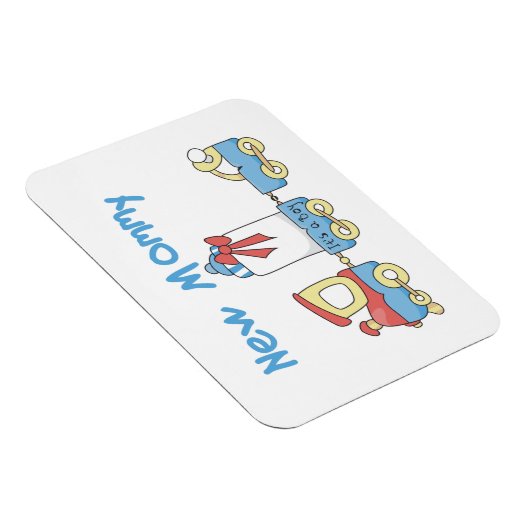 Train New Mammie Het is een Jongen Gifts Magneet (Rechterzijde)