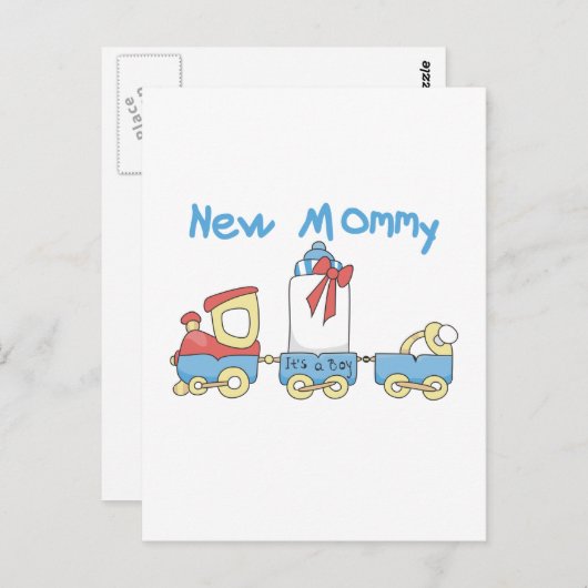 Train New mammie of Boy tshirts and Gifts Briefkaart (Voorkant / Achterkant)