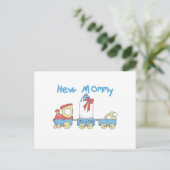 Train New mammie of Boy tshirts and Gifts Briefkaart (Staand voorkant)