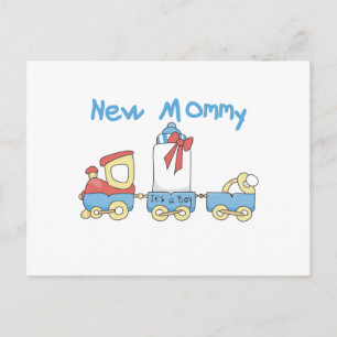 Train New mammie of Boy tshirts and Gifts Briefkaart