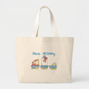 Train New mammie of Boy tshirts and Gifts Grote Tote Bag