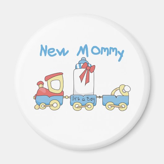 Train New mammie of Boy tshirts and Gifts Magneet (Voorkant)