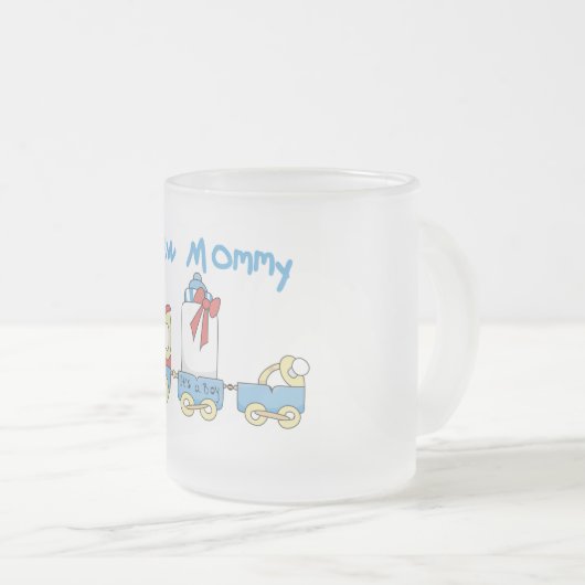 Train New mammie of Boy tshirts and Gifts Matglas Koffiemok (Voorkant rechts)