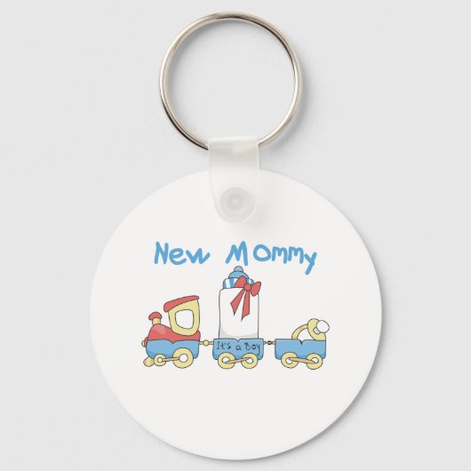 Train New mammie of Boy tshirts and Gifts Sleutelhanger (Voorkant)