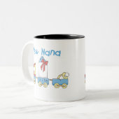 Train New Nana Het is een jongen Tweekleurige Koffiemok (Voorkant links)