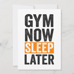 Train nu, slaap later Funny Fitness Lichaamstraini Kaart