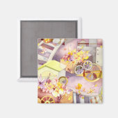 Train of Flowers Magnet (Voorkant / Achterkant)