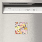 Train of Flowers Magnet (Insitu (Vaatwasser))