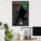 Train Offe Win Soccer Poster (Thuiskantoor)
