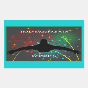 Train Offer Win Swimming Stickers