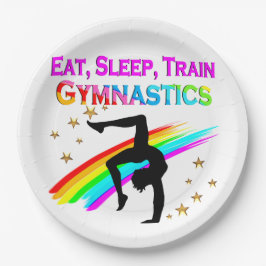 TRAIN OM EEN TURNKAMPIOEN TE WORDEN PAPIEREN BORDJE