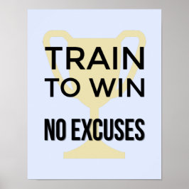 Train om sport motivatie te winnen poster