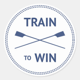 Train om sport te winnen citeert roenmotivatie ronde sticker