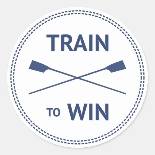Train om sport te winnen citeert roenmotivatie ronde sticker (Voorkant)