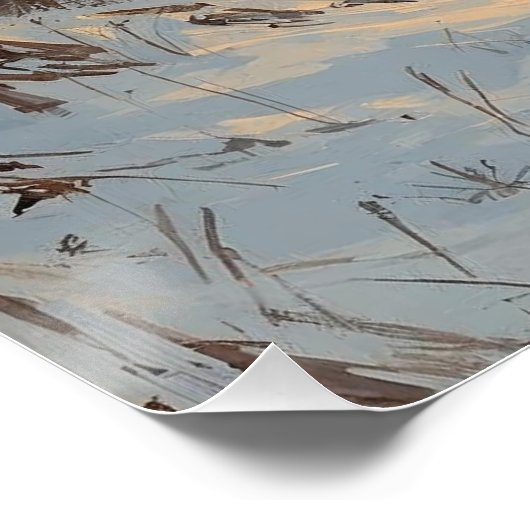 Train on a Snowy Day Poster (Hoek)