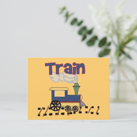 Train on Track Tshirts en cadeaus Briefkaart (Staand voorkant)
