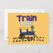 Train on Track Tshirts en cadeaus Briefkaart (Voorkant / Achterkant)